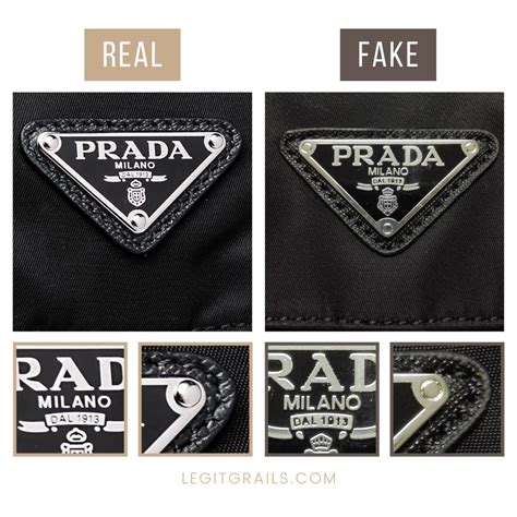 how to tell if a prada is real|Prada logo identification.